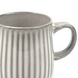 High-Fired Ceramic Stoneware Ribbed Stripe Mug 460ml Matt EARTHY GREY V274-HA-LA-P0024809-GY