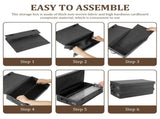2 Pcs Cassette Tape Storage Box, Stackable Lid Structure, Protective Dust Coverage, for Easy V1366-AZ2-W-15583