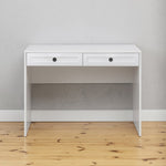 ODESSA DESK - WHITE - HAMPTONS - ROUND BLACK V164-ECS14H06B