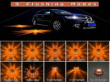Roadside Emergency LED Flare Lights 4 Pack, Flashing Beacon Disc Warning Kit V1263-JX-5800