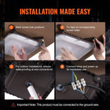 4 Pack LED Canopy Lights 80W 8800LM 5000K Daylight Outdoor Canopy Lighting V952-TPDDS80W4JT0CK09FV7