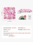 3D Flower Wall Panel, 12 PCS 15 x 15 inch, Artificial Floral Wall Background Mesh Backing V952-PJSRZZWQ12PCUTY5VV0