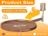 Wall-Mounted Foldable Round Table Telescopic Adjustable Bedside Desk with Aluminum Alloy Support, V1107-CS-CTZWJB