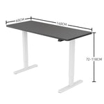 Fortia Sit To Stand Up Standing Desk, 140x60cm, 72-118cm Electric Height Adjustable, 70kg Load, V219-ADKSSTFOBKWT4A