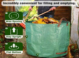 2-Pack 132 Gallon Yard Waste Bags, Reusable Heavy Duty Collapsible Garden Leaf Bags with Plastic V1258-DP02-C-236