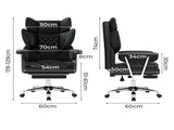 Levede Gaming Office Chair High Back PU Leather Black OF1059-BK-AU
