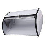 Bread Bin Bread Box Bread Holder Storage Container With Small Window for Kitchen Countertop White V1294-YM0521-3117230095612