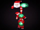 Jingle Jollys Christmas Inflatable Climbing Santa 2.5M Height LED Decorations Illuminated XMAS-INF-SANTA-CLIMB-8FT