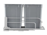 Pull-Out Trash Can, 27 QT x2 Double Under Mount Kitchen Waste Container, Heavy Duty Garbage V952-CFLJTDTHSST5PSCNSV0
