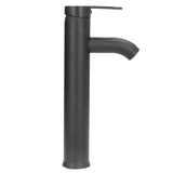 Black Faucet Bathroom G1/2 Stainless Steel Easy Control Matte Black Tall Vessel Sink Faucet with 2 V1294-YM0523-3112220036411