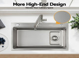 Cefito Kitchen Sink 304 Stainless Steel Bar Sink Millet Grain Water Basin Sink SINK-RG-6845T-SI