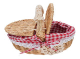 Wicker Picnic Basket with Removable Liner Empty Picnic Hamper Basket with Lid and Handle for Easter V1294-YM0901-3111250051111