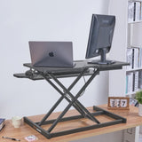 Standing Desk Converter, Two-Tier Stand up Desk Riser, 800 mm Large Sit to Stand Desk V952-ZMSJTSDXSX315ZZZAV0