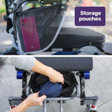 EQUIPMED Power Electric Wheelchair, Long Range, Airline Approved, Folding, Aluminium Frame, Lithium V219-HELWLCEQPKB6A