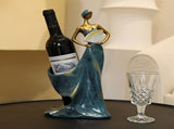 Dancing Girl Figurines Wine Holder Statue Synthetic Resin Wine Bottle Rack Stand for Bar Counter V1294-YM0716-3117220165312