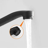 Single Handle Kitchen Faucet Wall Mounted High Quality Brass Body Black Projection 200Mm V1188-MS-227-2759