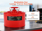Safety Gas Can, 19 L Type II Red Safety Can for Gasoline with Stainless Steel Flame Arrester, V952-IIXAQGHSJS5J6X3JB001V0