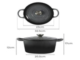 TOQUE 4L Enamel Dutch Oven Pot in Black Colour KT0180-4L-BK_NZ