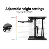 Artiss Standing Desk Riser Height Adjustable Black 80CM HASD-B-S28-BK