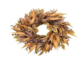 26" Artificial Fall Wreath for Front Door, Seeded Autumn Wreath with Layered Leaves, Warm Orange V1366-AZ2-W-24843