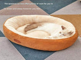 L Size 60x75cm Grey Oval Pet Bed - Arctic Fleece and PP Cotton - Thickened Warmth, Non-Slip Base, V888-ELOSUNG53936