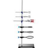 Lab Stand Support, Laboratory Retort Support Stand Set, Steel Lab Stand 23.6" Rod and 8.3" x 5.3" V952-SYZJJP1JT60C60P2LV0