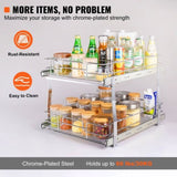 VEVOR 2-Tier Wire Pull Out Cabinet Under Sink Organizer 16x21 Inch Drawer Basket V952-HGS217W21D15HO4AUV0
