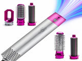 5 in 1 Hot Air Brush with Interchangeable Brush Head,Professional Hot Air Brush for Curling Drying V1370-AZ4-05187