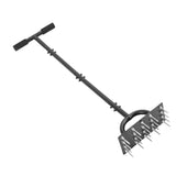 Lawn Aerator Spike 34.6 Inch Extended T Shaped Handle 20 Spikes Manual Lawn Aerator Tool for Yard V1294-YM0901-3111250089311