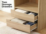 Artiss Wardrobe Clothes Closet Storage Organizer Pine FURNI-N-WR01-2D-WD-AB