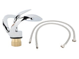 Waterfall Bathroom Faucet Single Handle Hot Cold Bathroom Sink Faucet Vanity Faucet Snake Head Shape V1294-YM0901-3112240011613