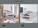 Stackable Storage Basket Plastic Large Open Drawer Wardrobe Cloth Container for Bedroom Living Room V1294-YM0716-3117220101711
