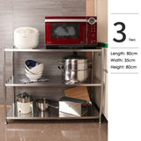 4 Tiers 120cm Height Stainless Steel Kitchen Microwave Oven Storage Rack Multilayer Organizer for V255-SSSHELF-4T80