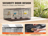 Bird Cage, 18 in, Small Parakeet Cage Divider, Sturdy Metal Bird Flight Cage, Travel Birdcage V952-ZMSMNNL31191DY8JTV0