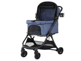 i.Pet Pet Stroller Pram Gravity Folding Dog Cage Large Travel Pushchair 4 Wheels PET-STROLLER-110G-BL