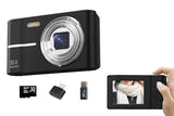Digital Camera 4K Screen Video Camera With 32GB Memory Card-Black V1263-JX-7688-1