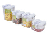 4Pcs/Set Kitchen Storage Box Transparent Multifunctional Sealed Jar for Home Kitchen V1294-YM0714-3118210204511