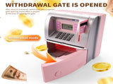 Kids Electronic ATM Savings Bank - Digital Piggy Bank with Password, Auto Roll-in Banknotes & Coin V888-ELOSUNG35820