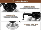 Coffee Decanter Pot, 1.2QT Universal Pot Commercial Maker Replacement with Black Handle for Machine V1259-DP01-A-698