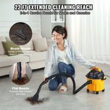 VEVOR Wet/Dry Shop Vacuum Vac 10L 2 Peak HP w/ Nozzle Rich Attachments Yellow V952-SYGSZKXCQ10LIYALNV3