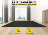 Marine Carpet, 6 x 23 ft Boat Carpeting, Charcoal Black Grade Boat Carpet, Indoor/Outdoor V952-JZXWDTTH1.87ML4XGV0