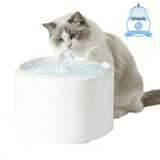 Cat water dispenser, 101oz/3L automatic cat water dispenser bowl for pets and small animals V1192-AZ-W-25107