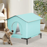 1 Pack Waterproof Insulated Outdoor Cat House for Homeless Cats and Small Animals, 42 x 42 x 42cm, V1188-MS-325-0050