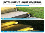 Solar Crescent Moon Step Light with Monocrystalline Silicon Panel, ABS & PS Construction, IP65 V1341-ZY-PZJK2NU7-12PCS-COOLWHITELIGHT