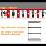 Modular Wire Storage Shelf 900 x 350 x 1800mm Steel Shelving V63-841151