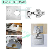 8 pcs Stainless Steel Cabinet Hinge Repair Plate With 48 Screws V1188-MS-227-2520