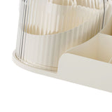 Makeup Brush Holder with Lid 360 Degree Rotating Cosmetic Organizer Desktop Box Skincare V1294-YM0901-3117250188311