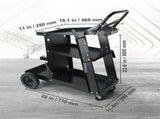 Welding Cart, 3-Tier Welder Cart Heavy Duty with 400 Lbs Weight Capacity, 360&deg Swivel Wheels, Tank V952-SCHJTC400LB18XD9NV0