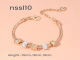 10 Styles Charm Bracelets Set Colorful Alloy & Glass Beaded Bracelets,Buy 2 for Better V1132-NSSL16-DOUBLE