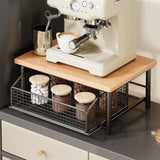 Modern Kitchen Microwave Shelf with Drawer Sturdy and solid structure, designed to save counter V1102-CTSZWJ001
